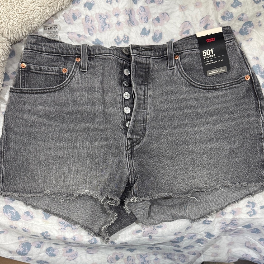 Levi's Women's Charcoal Jean Shorts